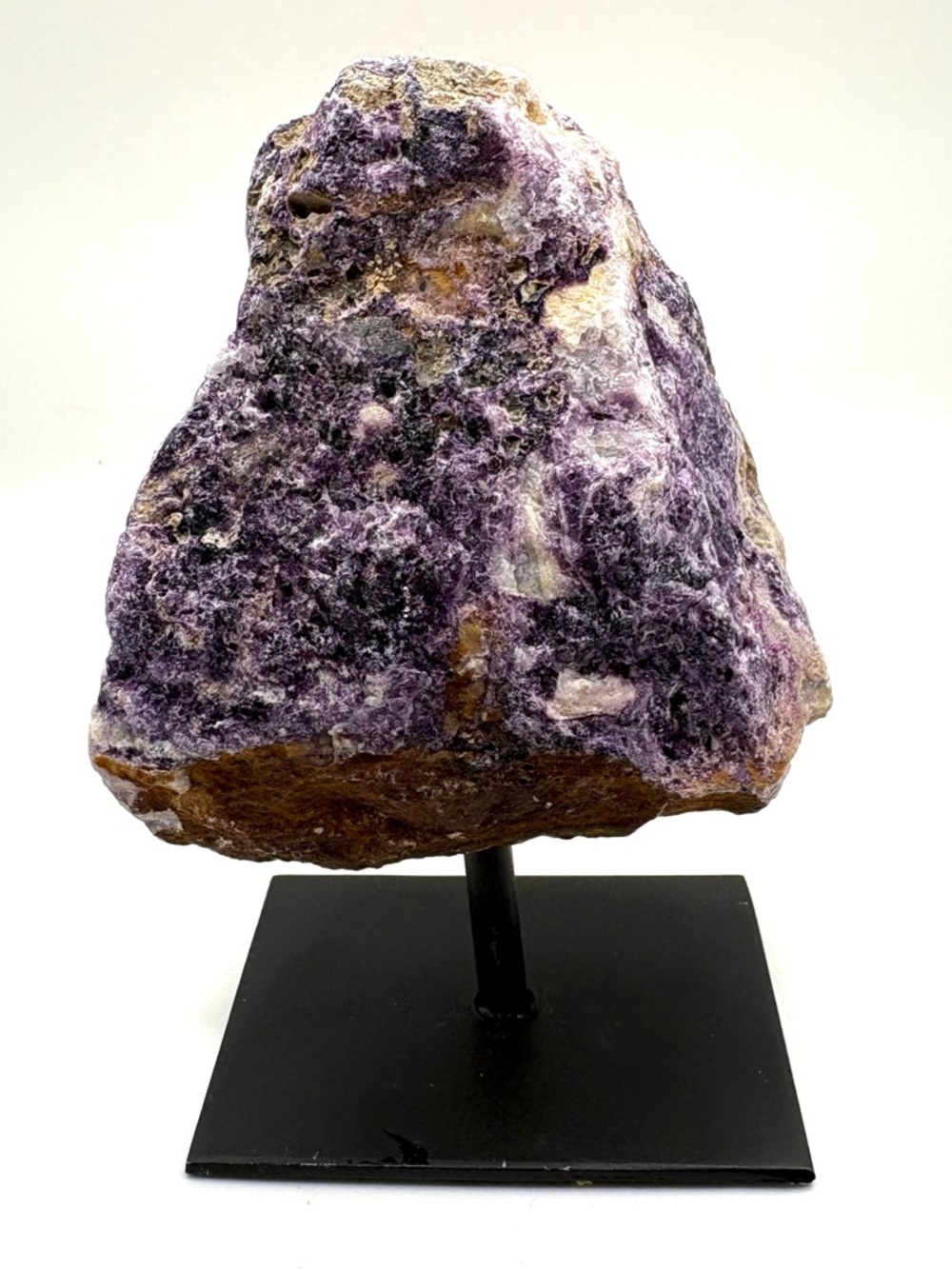 Raw Purple Lepidolite Crystal Specimen- with stand